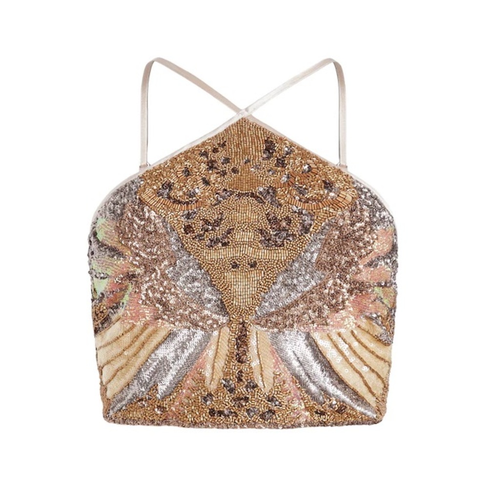 NWT AllSaints Top 'JAMILIA' in Gold
